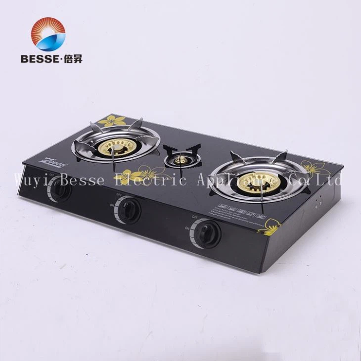Besse Tempered Glass 100mm Burner Gas Stove Manufacture product Besse Tempered Glass 100mm Burner Gas Stove Manufacture product